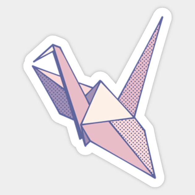 Origami Crane Sticker by MonoFishTank